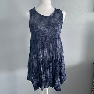 Alembika Tunic Blue Metallic Size M NWT